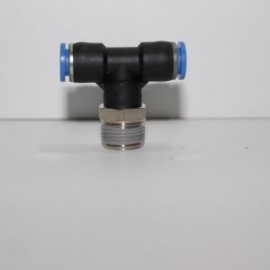 CONECTOR TEE DE 1/4 MANG A ROSCA 3/8 NPT