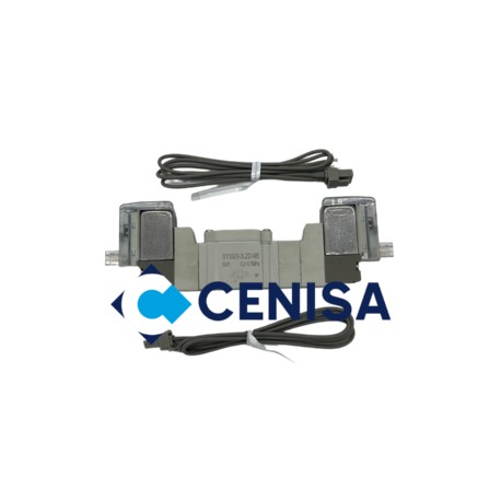 ELECTROVALVULA 5/3 DOBLE SOLENOIDE PUERTOS M5 CENTRO CERRADO 110VAC MOD SY3320-3LZD-M5