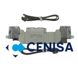 ELECTROVALVULA 5/3 DOBLE SOLENOIDE PUERTOS 1/8 CENTRO CERRADO 110 VAC MOD SY5320-3LZD-01